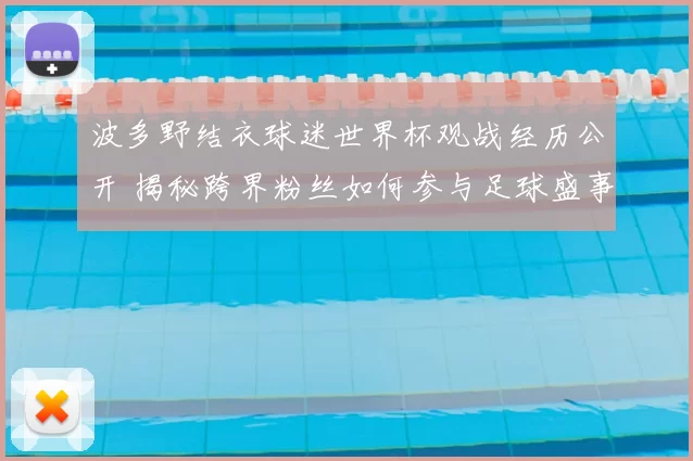 波多野结衣球迷世界杯观战经历公开 揭秘跨界粉丝如何参与足球盛事